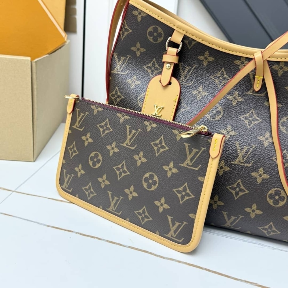 Louis Vuitton Carryall PM Monogram Canvas Shoulder Bag Brown 29Cm M46203 - Image 6
