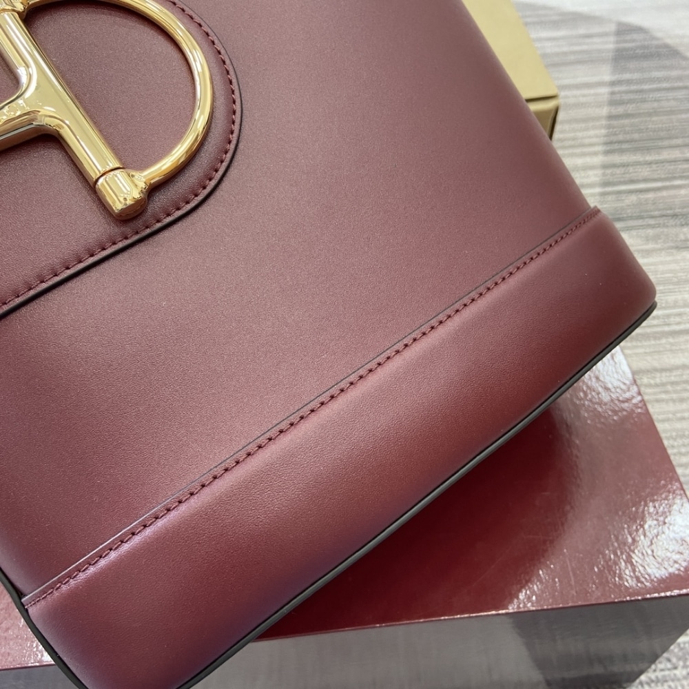 Gucci 73 Small Leather Bucket Bag Rosso Ancora Red 20Cm 833665 AAEC2 6207 - Image 11