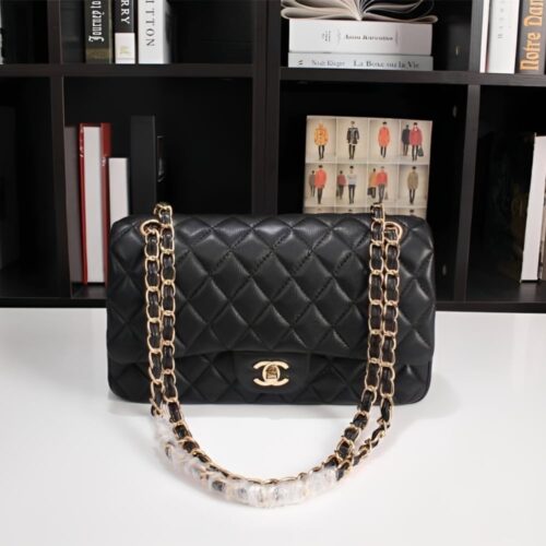 Alternative view of Chanel Classic Medium Smooth Leather Flap Bags Black 25cm