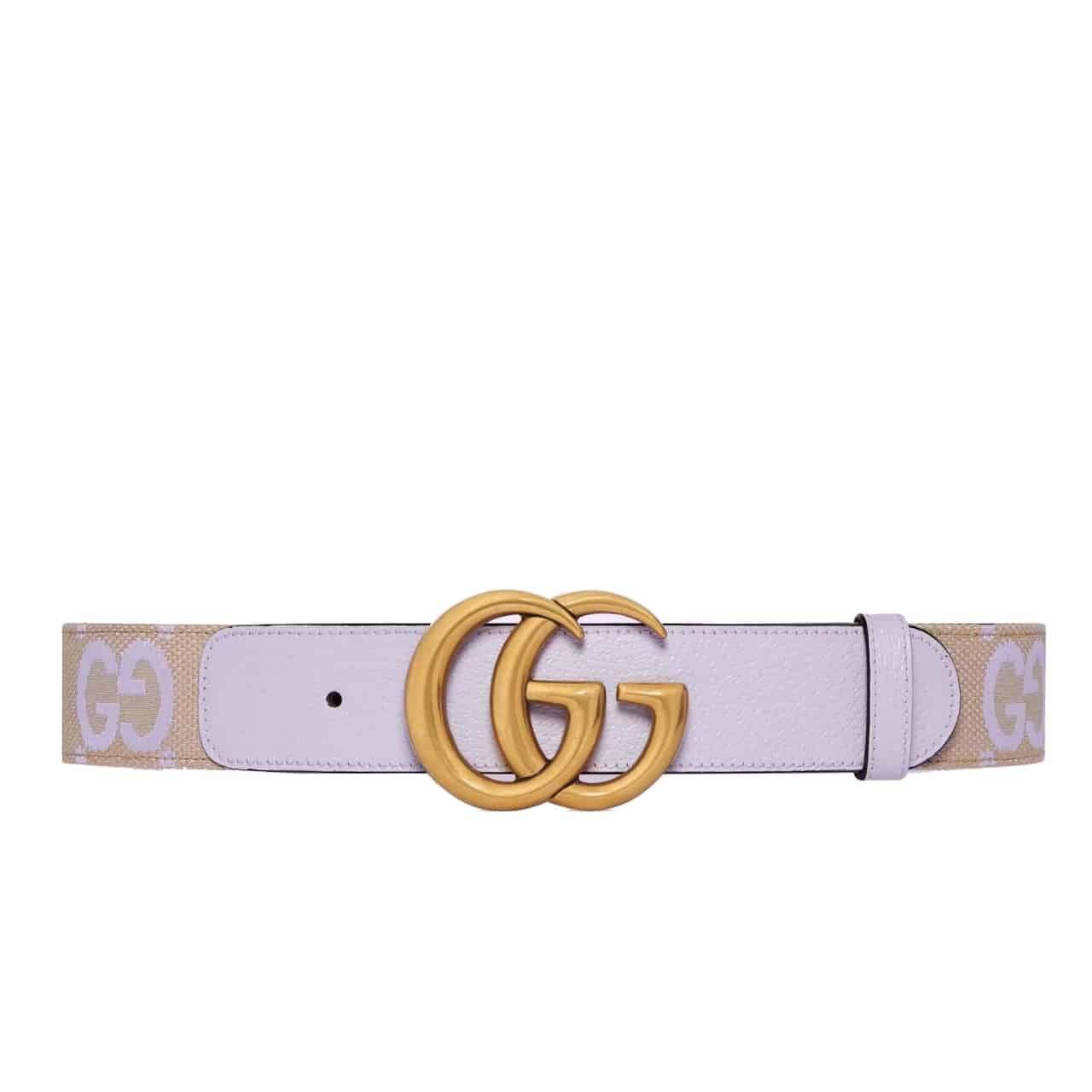 Gucci GG Marmont Jumbo GG Belt Lilac 40Mm 400593 Fabbn 8481