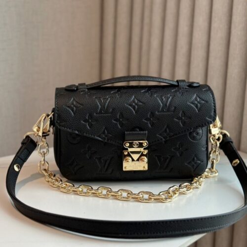 Alternative view of Louis Vuitton Pochette Métis East West Monogram Empreinte Crossbody Bag Canvas Black 21Cm M46595