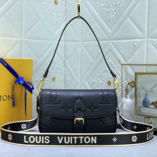 Alternative view of Louis Vuitton Diane Monogram Empreinte Shoulder Bag Black 24Cm M46386