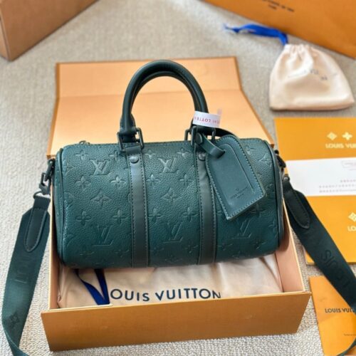 Alternative view of Louis Vuitton Keepall Bandoulière 25 Monogram Leather Dark Green 25Cm M24432