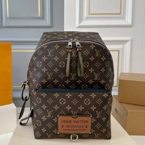 Alternative view of Louis Vuitton Discovery Safari Monogram Eclipse Canvas Backpack Brown 37Cm
