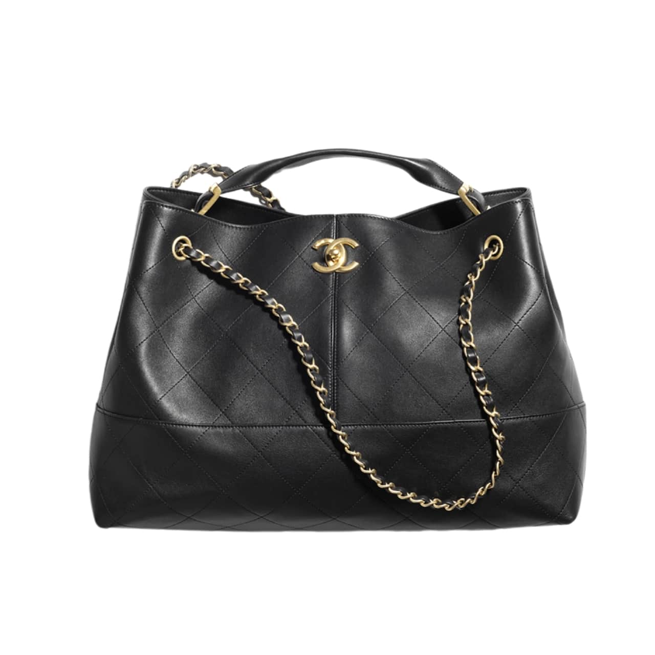 Chanel Shopping Bag Large Smooth Leather Tote Bag Black 36cm AS5657 B20829 94305