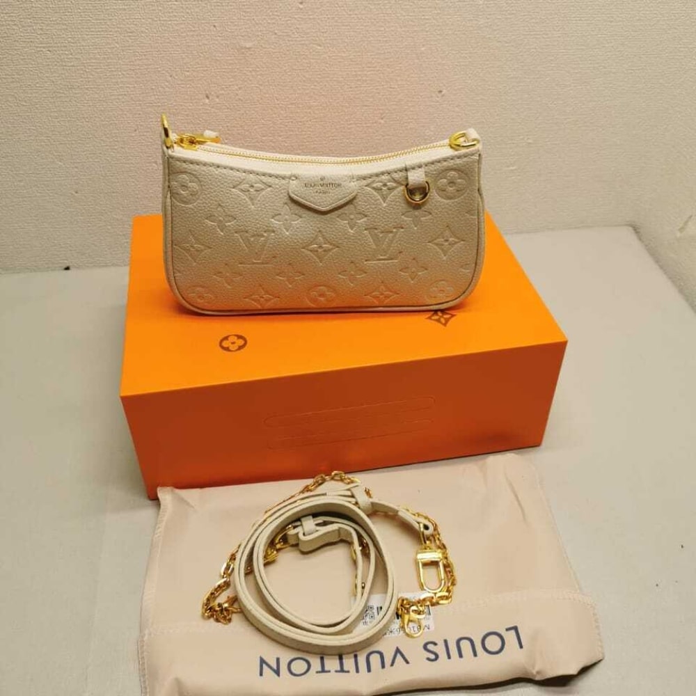Louis Vuitton Easy Pouch On Strap Monogram Empreinte Shoulder Bag Cream 19Cm M81066 - Image 2