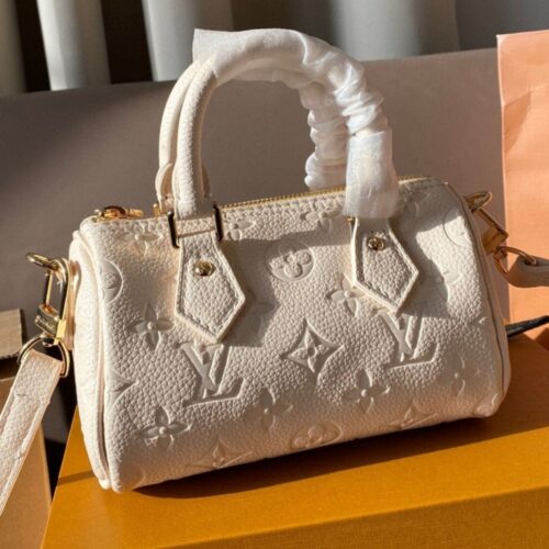 Alternative view of Louis Vuitton Speedy Bandoulière 20 Monogram Empreinte Handle Bag Cream 20Cm M58954