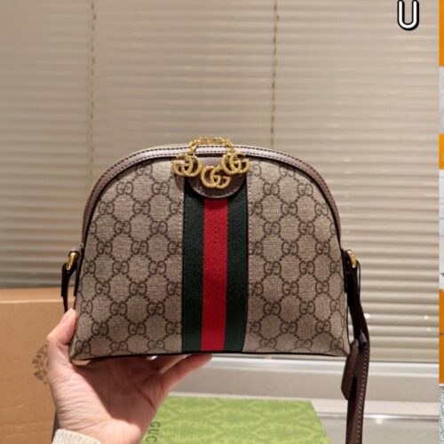 Alternative view of Gucci Ophidia Small GG Supreme Canvas Shoulder Bag Beige Ebony 23cm 499621 K05ng 8745