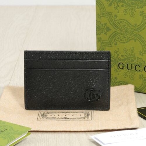 Alternative view of Gucci GG Marmont Leather Card Case Black 10Cm ‎657588 1T56F 1000