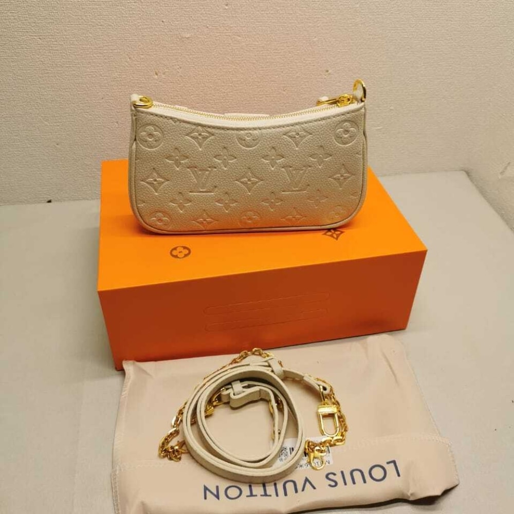 Louis Vuitton Easy Pouch On Strap Monogram Empreinte Shoulder Bag Cream 19Cm M81066 - Image 3