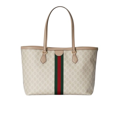 Gucci Ophidia Large GG Supreme Canvas Tote Bag Beige And White 38Cm 631685 UULAG 9682