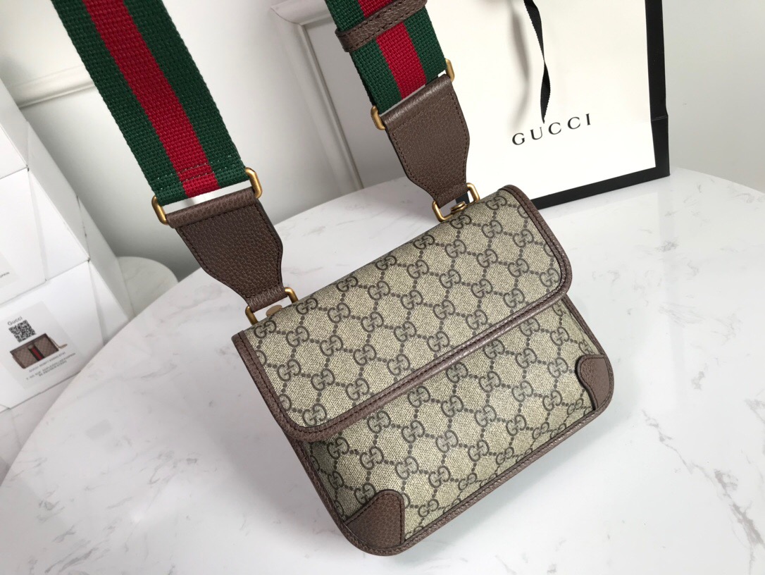 Gucci Neo Vintage Small GG Supreme Canvas Messenger Bag Beige Ebony 22Cm 501050 9C2VT 8745 - Image 4