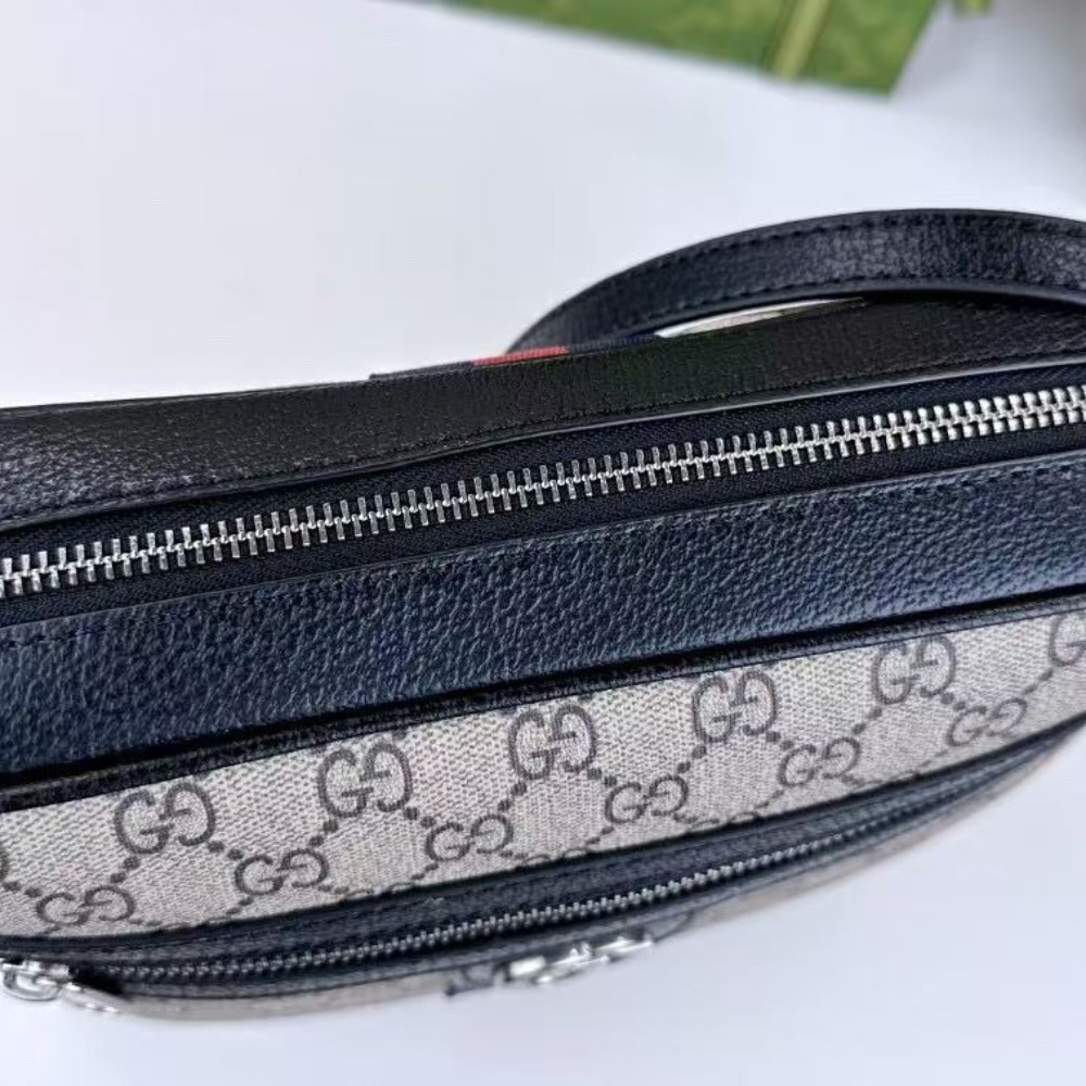 Gucci Ophidia Small GG Supreme Canvas Messenger Bag Beige And Blue 25cm 547926 96iwn 4076 - Image 6