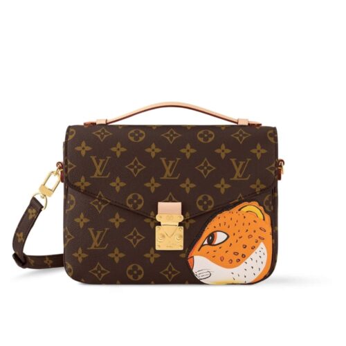 Louis Vuitton Pochette Métis Monogram Canvas Shoulder Bag Brown 25Cm M47203