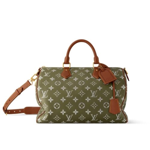 Louis Vuitton Speedy P9 Bandoulière 40 Monogram Top Handle Bag Green Sancha 40cm M15244