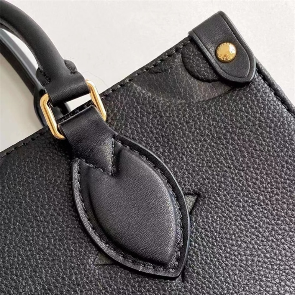Louis Vuitton Onthego PM Monogram Empreinte Tote Bag Black 25cm M45653 - Image 7