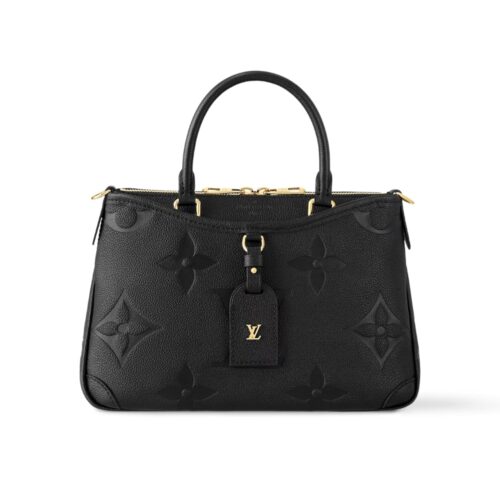 Louis Vuitton Trianon PM Monogram Empreinte Handle Bag Black 28Cm M46488