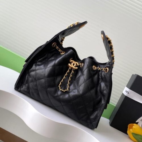 Alternative view of [Super Vip 1:1] Chanel 25 Small Handbag Grained And Gold Tone Metal Black 26Cm As5293 B20304 94305