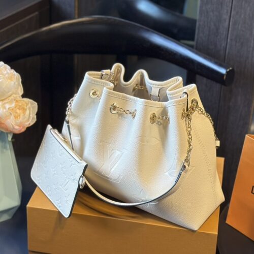Alternative view of Louis Vuitton Bundle Monogram Empreinte Shoulder Bag Cream 28Cm M25452