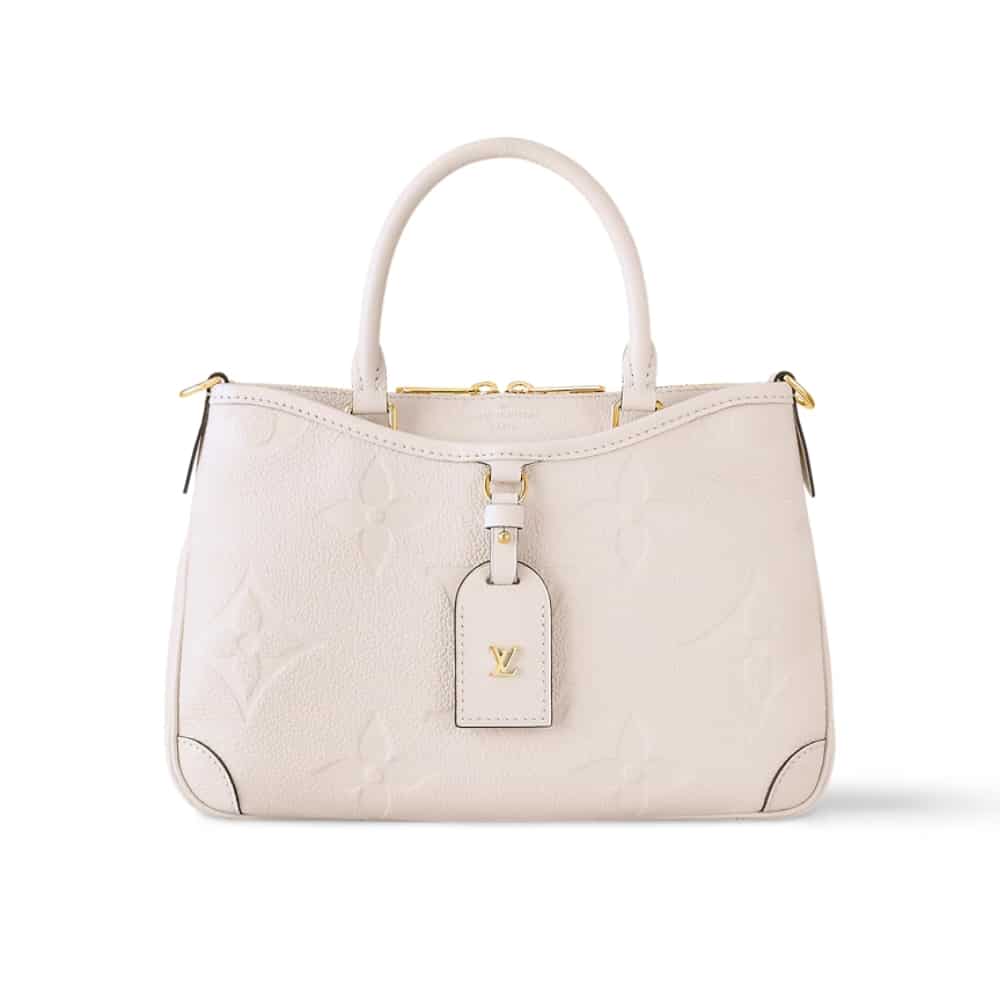 Louis Vuitton Trianon PM Monogram Empreinte Handle Bag White 28Cm M46503