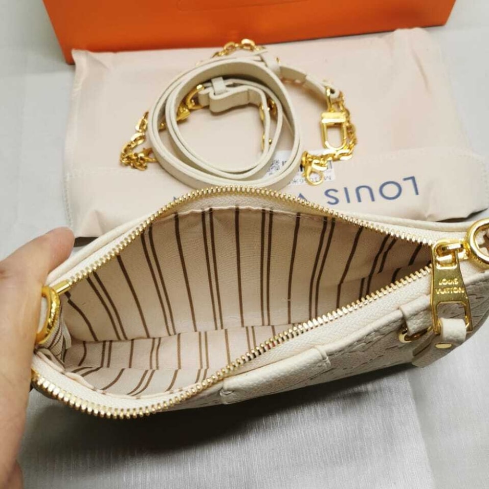 Louis Vuitton Easy Pouch On Strap Monogram Empreinte Shoulder Bag Cream 19Cm M81066 - Image 5