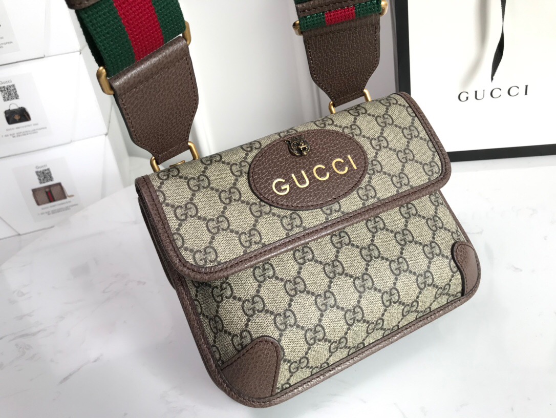 Gucci Neo Vintage Small GG Supreme Canvas Messenger Bag Beige Ebony 22Cm 501050 9C2VT 8745 - Image 2