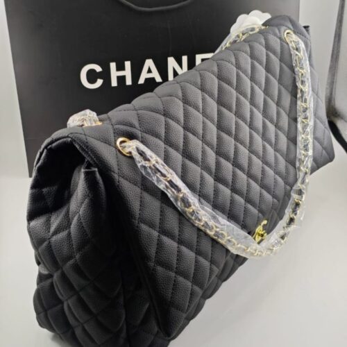 Alternative view of Chanel Classic XXL Large Grained Leather Flap Bag Black 46cm