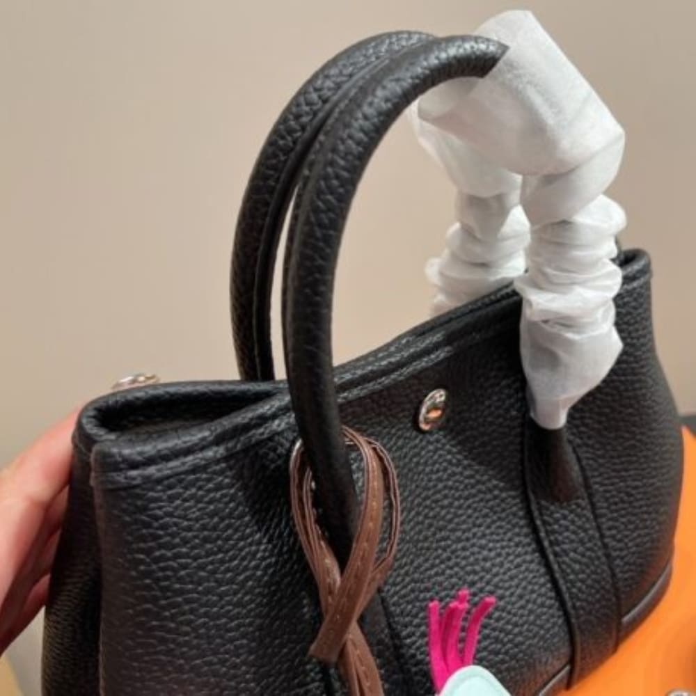Hermes Neo Garden 23 Grained Leather Handbag Black 23cm H086729ck89 - Image 3