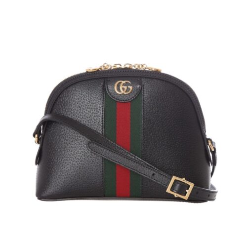 Gucci Ophidia Small Grained Leather Shoulder Bag Black 23cm 499621 DJ2DG 1060