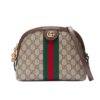 Gucci Ophidia Small GG Supreme Canvas Shoulder Bag Beige Ebony 23cm 499621 K05ng 8745