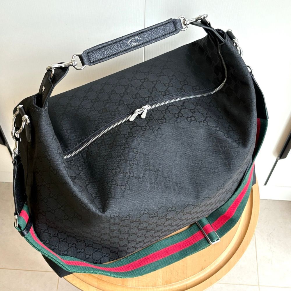 Gucci Brera Large Crossbody Bag Black 46Cm 864485 FAFWA 1053 - Image 5