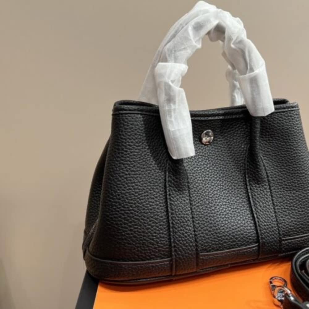 Hermes Neo Garden 23 Grained Leather Handbag Black 23cm H086729ck89 - Image 2
