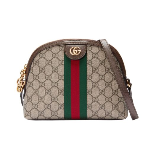Gucci Ophidia Small GG Supreme Canvas Shoulder Bag Beige Ebony 23cm 499621 K05ng 8745