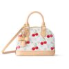 Louis Vuitton X Takashi Murakami Alma BB Monogram Cherry Top Handle Bag White 23Cm M14234