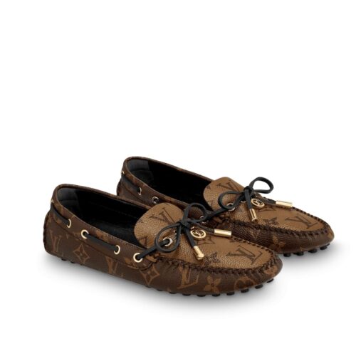 Louis Vuitton Gloria Monogram Canvas Flat Loafers Brown 1Abv23