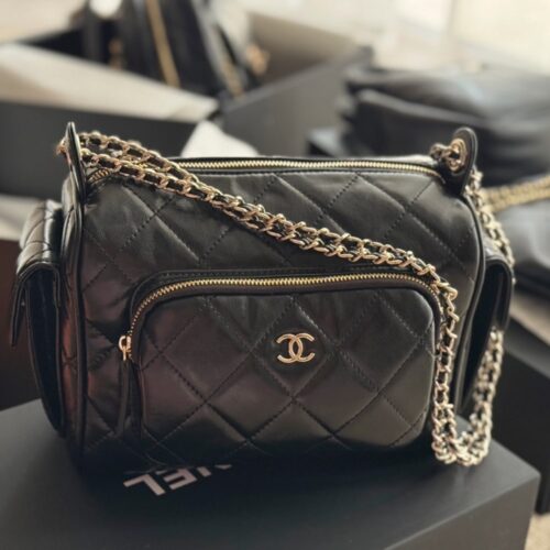 Alternative view of Chanel Camera Case Small Smooth Leather Camera Bags Black 23cm AS5220 B18234 94305