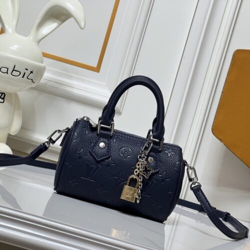 Alternative view of Louis Vuitton Nano Speedy Monogram Empreinte Top Handle Bag Shimmery Ink 16cm M26510