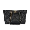 Chanel 19 Large Smooth Leather Tote Bag Black 35cm