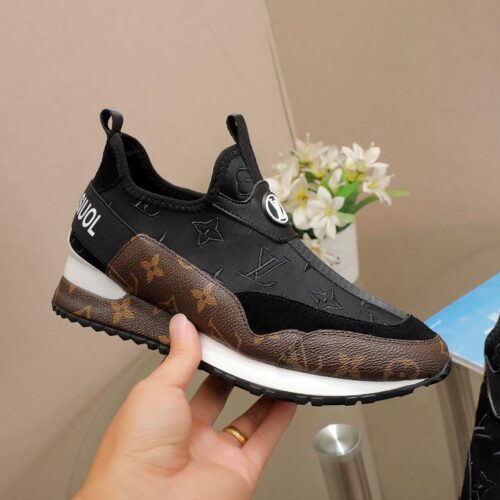 Alternative view of Louis Vuitton Run Away Monogram Canvas Sneaker Black