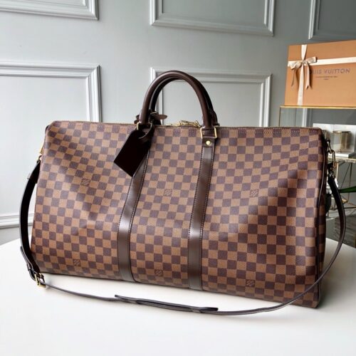 Alternative view of Louis Vuitton Keepall Bandouliére 55 Damier Ebene 55cm N41414
