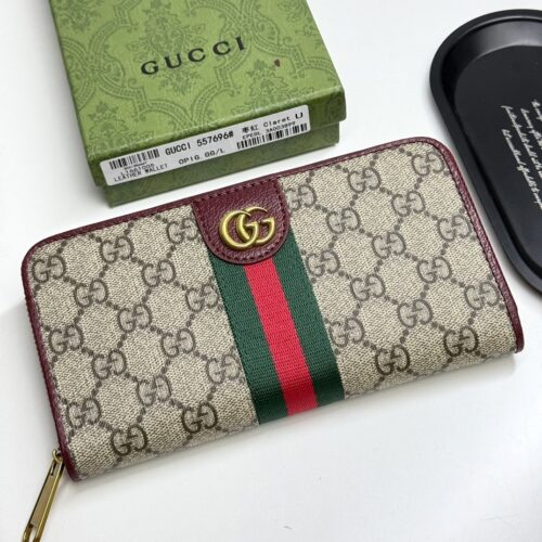 Alternative view of Gucci Ophidia Zip Around Wallet Red 19Cm