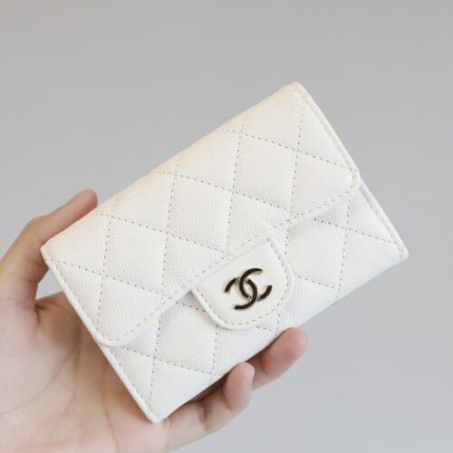 Alternative view of Chanel Classic Card Holder Wallet White 10Cm Ap0214 B10583 10601
