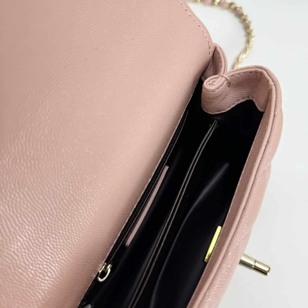 Chanel Coco Handle Mini Grained Leather Flap Bag Pink 19cm - Image 7