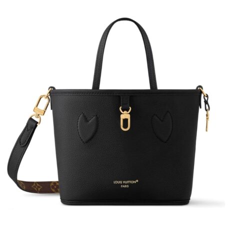 Louis Vuitton Neverfull Bandoulière Inside Out BB Monogram Tote Bag Black 26Cm M12099