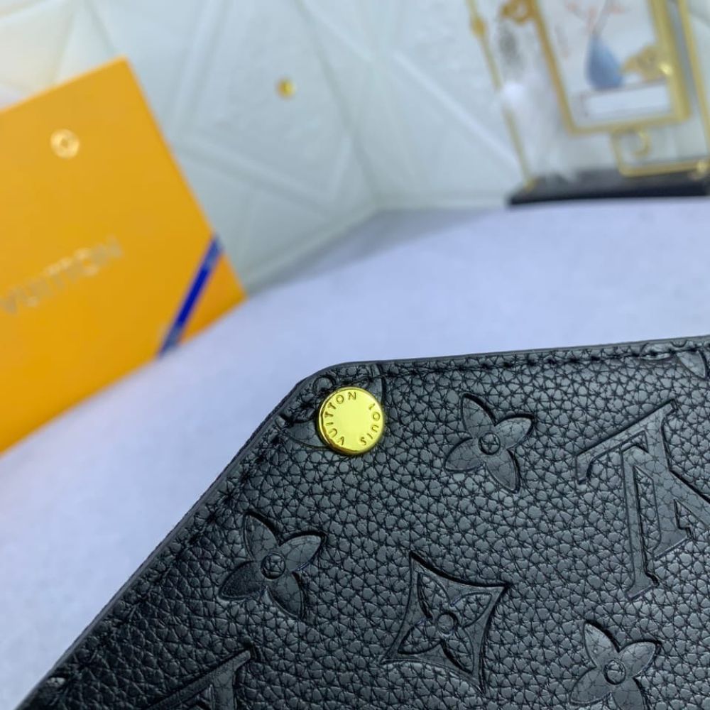 Louis Vuitton Félicie Pochette Monogram Empreinte Crossbody Bag Black 21cm M82477 - Image 8