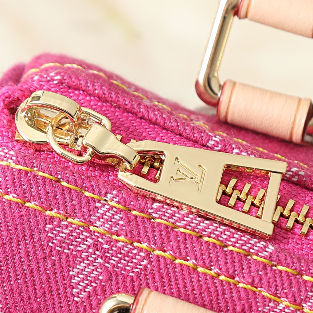 Louis Vuitton Nano Speedy Pink Denim 16cm M27603 - Image 7