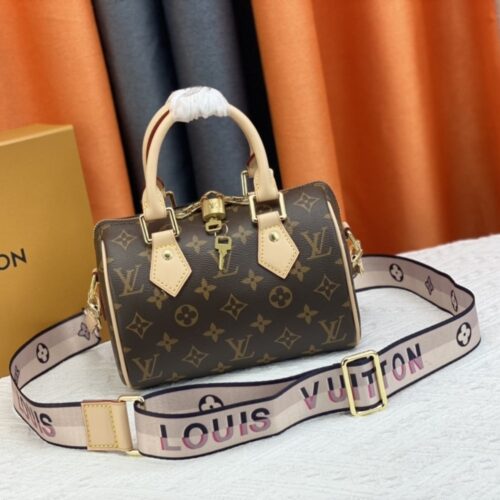Alternative view of Louis Vuitton Speedy Bandoulière 20 Monogram Canvas Handle Bag Black 20Cm M46234
