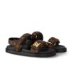 Louis Vuitton LV Sunset Flat Comfort Monogram Canvas Sandal Cacao Brown 1Acmy5