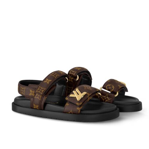 Louis Vuitton LV Sunset Flat Comfort Monogram Canvas Sandal Cacao Brown 1Acmy5