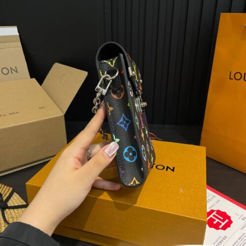 Alternative view of Louis Vuitton X Takashi Murakami Phone Pouch Métis Small Multicolored Phone Pouch Black 17cm M14098
